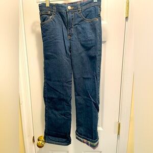 Mini Boden Boys 8y Flannel Lined Jeans